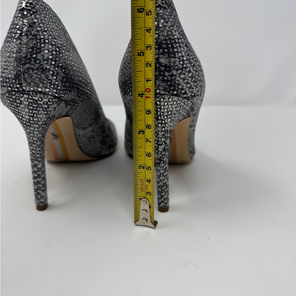 Sam Edelman Silver and Blue Snakeskin Pointed Toe Pumps – Size 7.5 - Picture 10 of 10